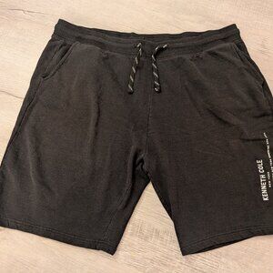 Kenneth Cole Sweat Shorts Mens Size 4Xl Black Jogger Cotton Fleece